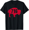 EmmaLoo Tees Buffalo New York BFLO B-Lo WNY Shirts 716 Area Code Buffalo New York BFLO WNY T-Shirt T-Shirt - Black