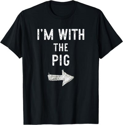I’m with The Pig Funny Halloween Couple Costume T-Shirt
