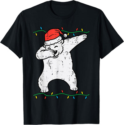 Dabbing Polar Bear Dab Xmas Christmas Boys Kids Girl Youth T-Shirt