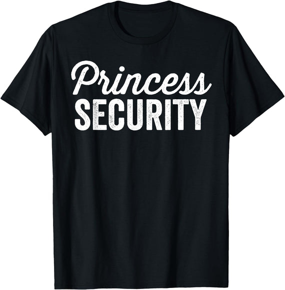 Couples Matching Outfits For Him For Her Set Matching Funny Princess Halloween Security Costume Men Dad T-Shirt - Black