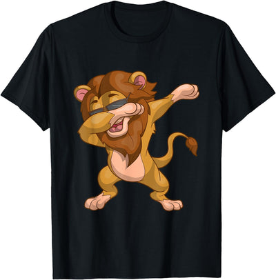 Funny Animal Gift Idea Polka Dot Cool Lion T-Shirt