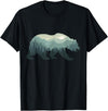 Outdoors Gift Ideas Camping Stuff Men Graphic Tees Misty Forest Bear Silhouette Wildlife Nature Lover T-Shirt - Black