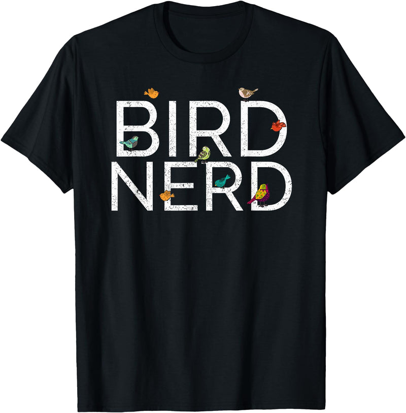 EpicWear Bird Nerd Bird Watcher Watching tshirt T-Shirt - Black