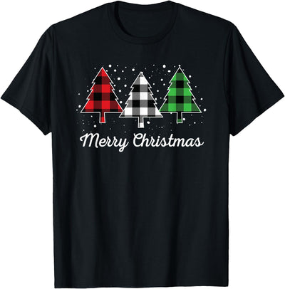 Cow Christmas Buffalo Plaid T-Shirt