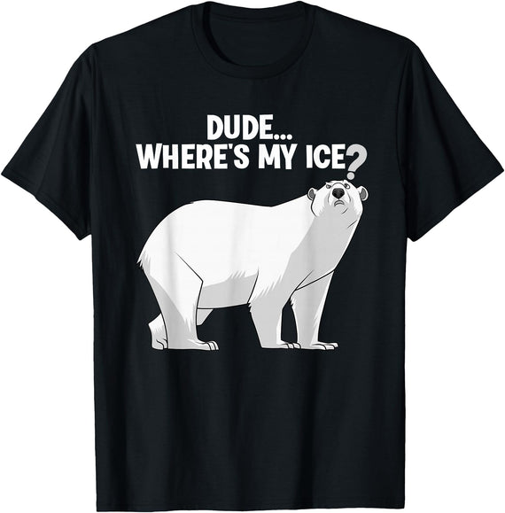 Polar Bear Gift Polar Bear Accessories & Stuff Best Polar Bear Design For Men Boys Kids Polar Bear Lover T-Shirt - Black