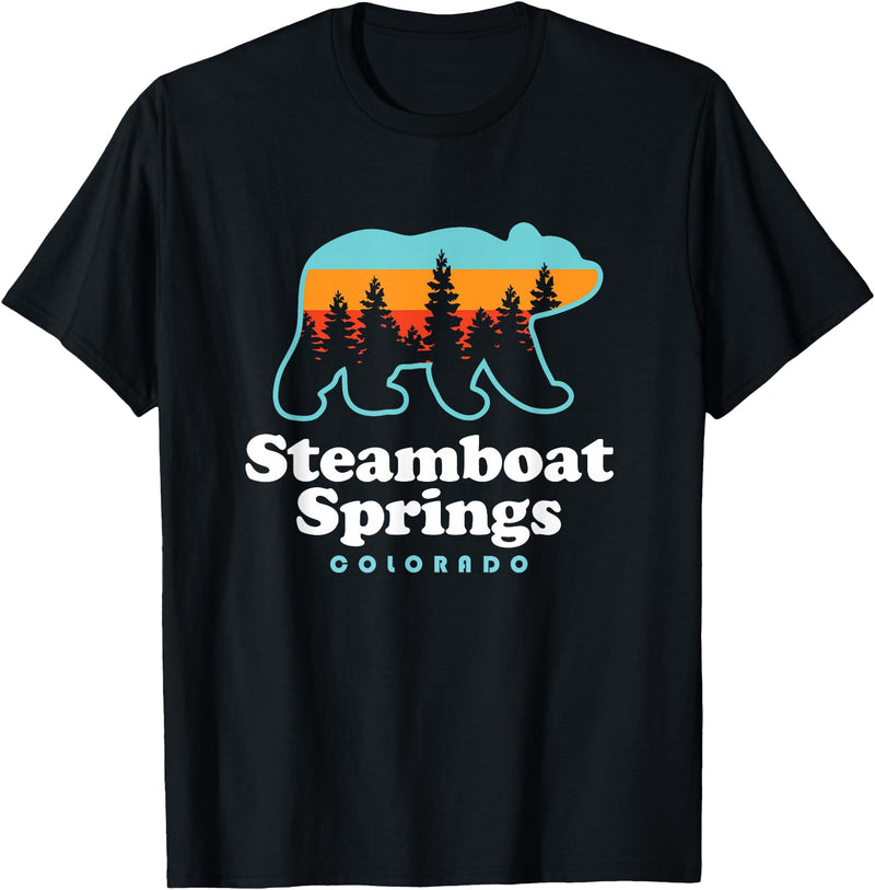 Steamboat Springs Colorado Bear T-Shirt - Black