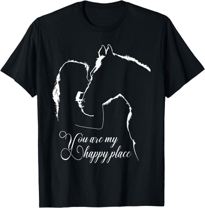 horseslover004 You are my happy place - Horses Lovers T-Shirt