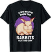 Ain't No Fun When the Rabbits Got the Gun Jumpy Rabbits T-Shirt in Black
