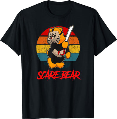 Scare Bear Horror Bear With Knife Spooky Halloween T-Shirt