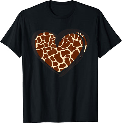 Heart Giraffe Print for Giraffe Lover T-Shirt