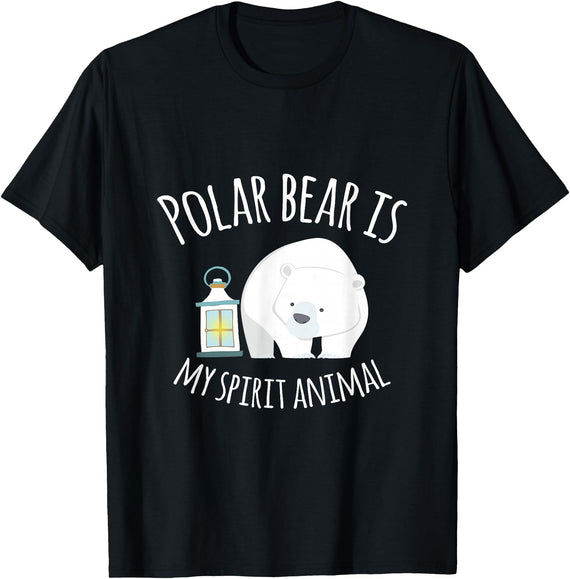 UAB KIDKIS Polar Bear Is My Ghost Animal Funny Gift T-Shirt - Black