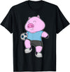 Snabdesign84 Pig Soccer player Soccer Sports T-Shirt - Black