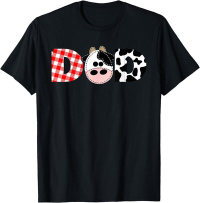 Dad of the Birthday for Boy Cow Farm 1st Birthday Cow Daddy Funny T-Shirt