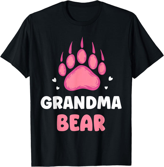 Humor Bears Costume Wild Bear Granny Grandma Bear Animal Lover Pun Bears Bear Grandmother Nan T-Shirt - Black