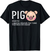 Bacon Apparel Pig Definition Bacon Funny Bacon Lovers Bacon T-Shirt - Black