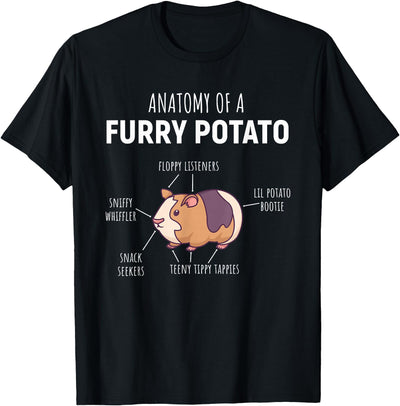 Anatomy of A Furry Potato Guinea Pig Lover Gift Small T-Shirt