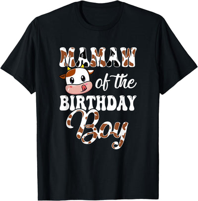 Mamaw of the Birthday Boy Cow Farm 1st T-Shirt