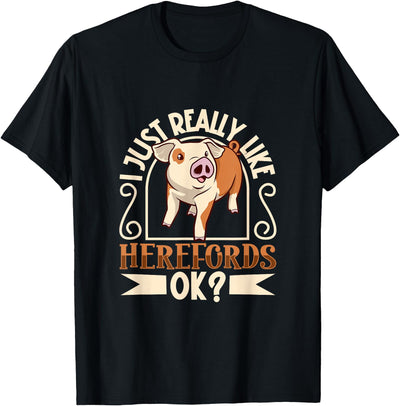 I Love My Hereford Pig T-Shirt