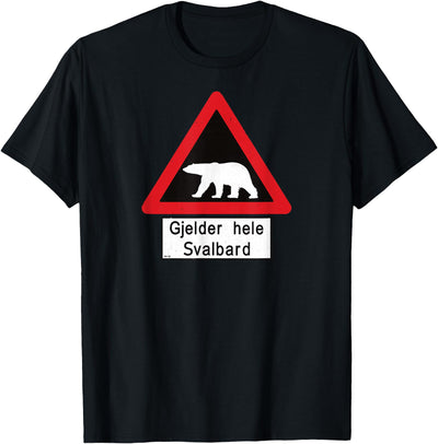 Svalbard T-Shirt Co. Svalbard T Shirt Polar Bear Sign Gjelder hele Norway T-Shirt T-Shirt