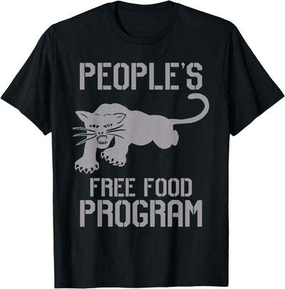 black cats t shirts People's Free Food Program T shirt T-Shirt