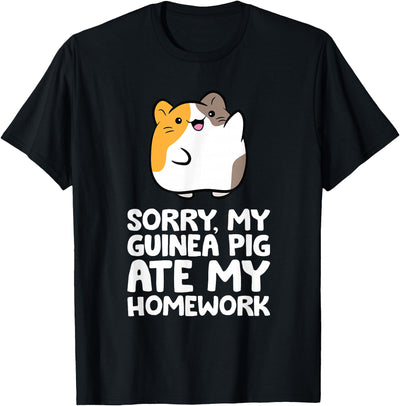 Guinea Pig Homework Sorry My Ate My Homework T-Shirt
