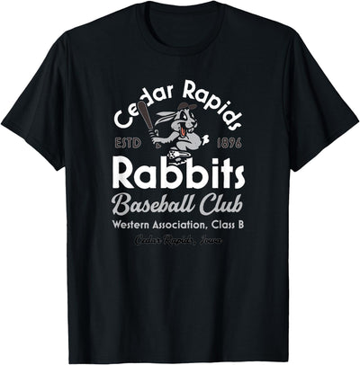 Cedar Rapids Rabbits Vintage Baseball Club Logo Tee