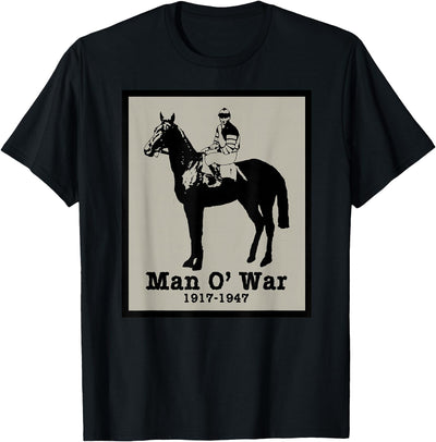 Racehorses and Horse Racing by Scarebaby MAN O' WAR Vintage Race Horse T-Shirt