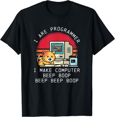 Beep Boop Beep Beep Boop I Are Programmer Cat T-Shirt