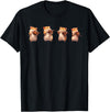 Hamsters Playing The Violin Girl Women Hamster Lover T-Shirt - Black