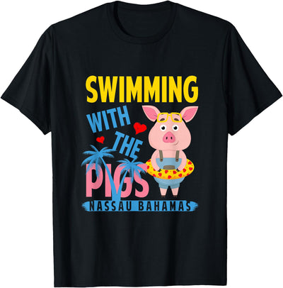 Swimming With The Pigs Nassau Bahamas Hello Summer Beach T-Shirt