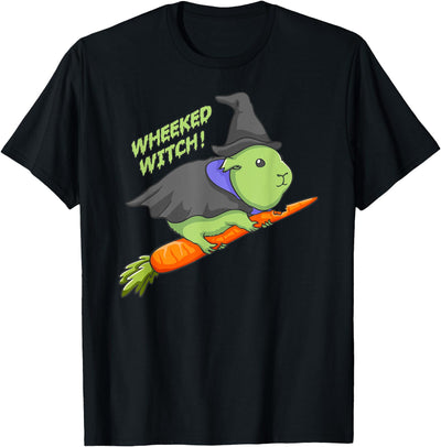 Guinea Pig Wheeked Witch Halloween T-Shirt