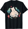 Disney Winnie The Pooh Classic Illustration Piglet and Pooh T-Shirt - Black