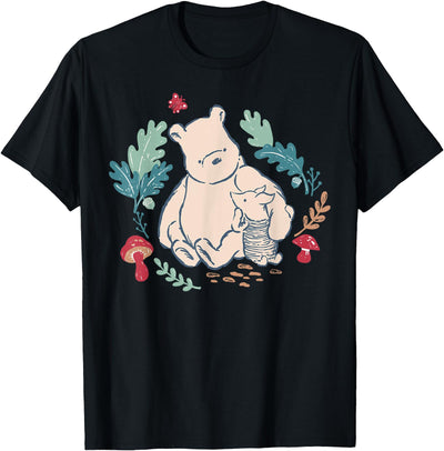 Winnie The Pooh Classic Illustration Piglet and Pooh T-Shirt