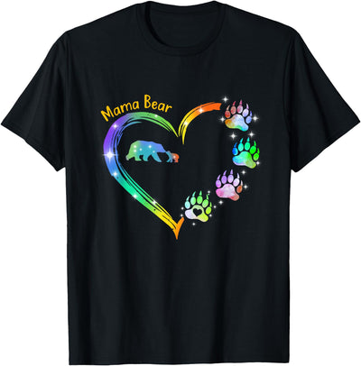 Love Heart Pride Mama Bear T-Shirt