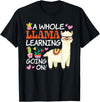 Llama School Co Llama Learning T Shirt Teachers Students Alpaca Lovers Gift T-Shirt - Black
