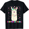 Llamazing Birthday Party Outfit Llama Lovers Birthday Girl Cute Llama Alpaca Kids Llamazing T-Shirt - Black