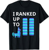 I Ranked Up To 11 Birthday Video Game Llama Piñata Birthday T-Shirt - Black