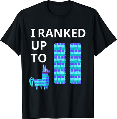 I Ranked Up To 11 Birthday Video Game Llama Piñata Birthday T-Shirt