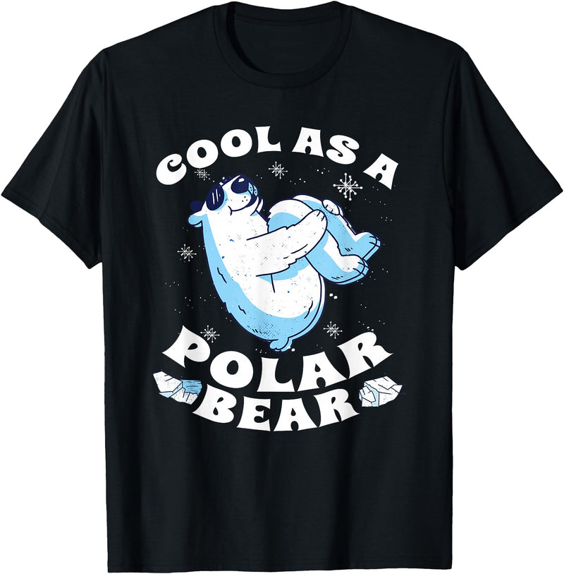 Polar Bear Apparel Cool Polar Bear Funny Arctic Animal Lover T-Shirt - Black