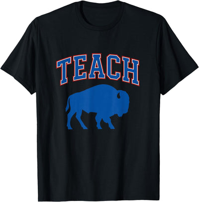 Cow Buffalo Ny Designs Buffalo School Teacher T-Shirt