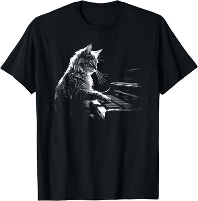 Orchestra Jazz Music DearPrint Piano Cat Jazz Music Blues keyboard Instrument Kitty T-Shirt