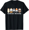 Celebrate Diversity Funny Cute Stuffs for Guinea Pig Lovers T-Shirt - Black