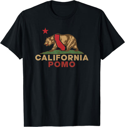 Pomo California Vintage Bear Retro State Pride T-Shirt