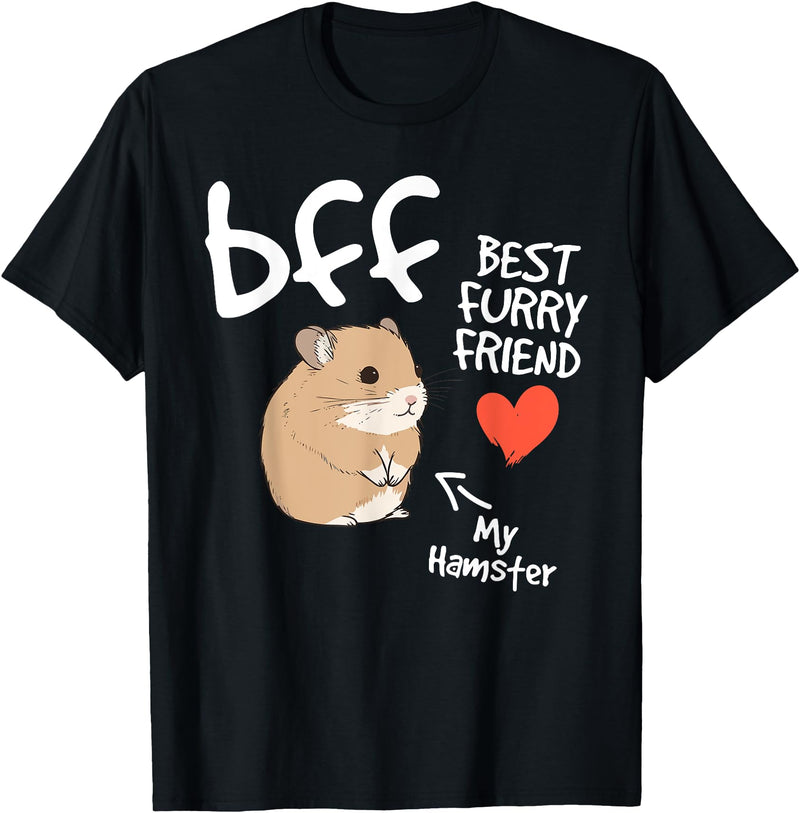 Hamster lover BFF Best Furry Friend my hamster cute fun kids T-Shirt - Black