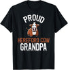 Cute Hereford Cow Family Apparel Proud Hereford Cow Grandpa T-Shirt - Black