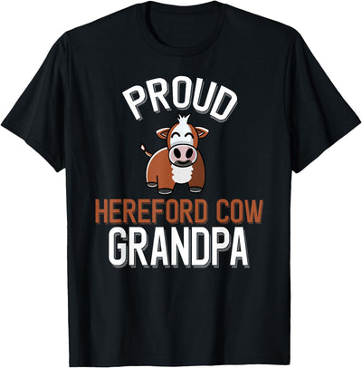 Proud Hereford Cow Grandpa T-Shirt