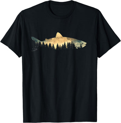 Fishing Outdoor Forest Nature Men Women Wildlife Fisherman T-Shirt