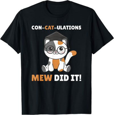 Animals For Kids Graduation Apparel Kids Con Cat Ulations Cat Graduation T-Shirt