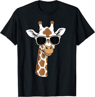 Giraffe Face Sunglasses Funny Giraffe for Kids T-Shirt