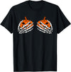 Fun Skeleton Pumpkin Boobies Halloween Costume Illustration T-Shirt - Black